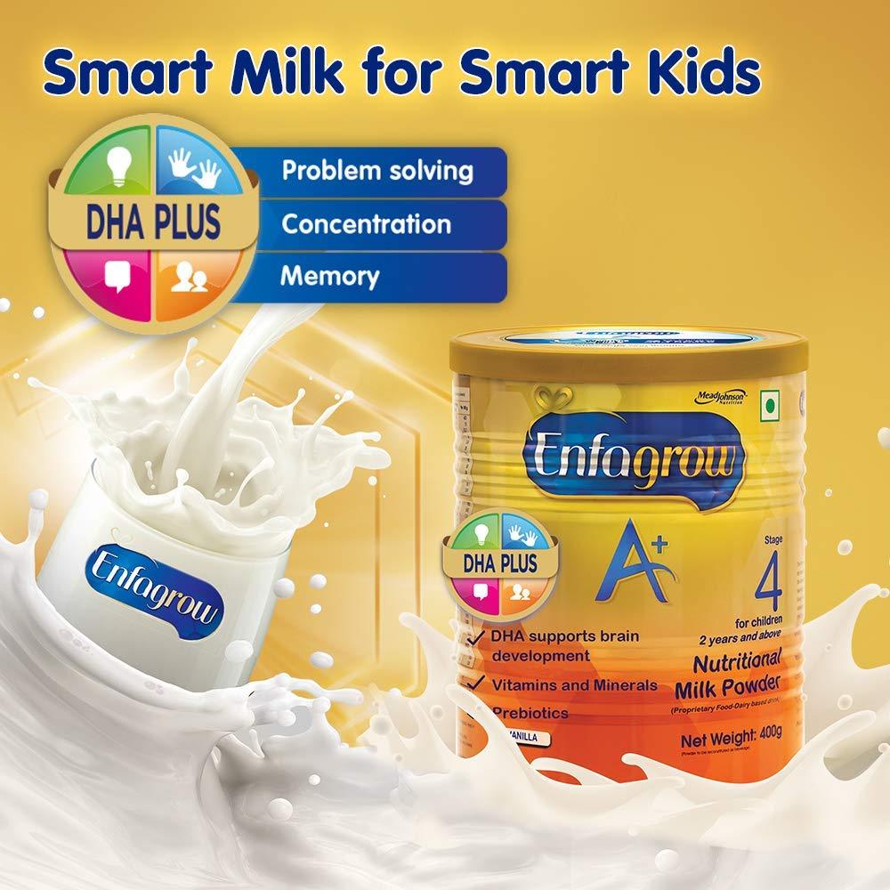 Enfagrow A+ stage 4 vanilla -based nutritional milk for 3+ toddlers | Enfashop India