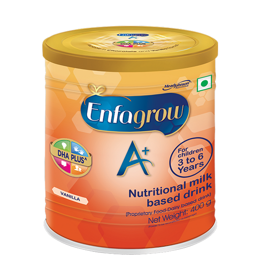 Enfagrow A+  vanilla - Pack of 3 (400g each) based nutritional milk for 3 to 6 years olds | Enfashop India