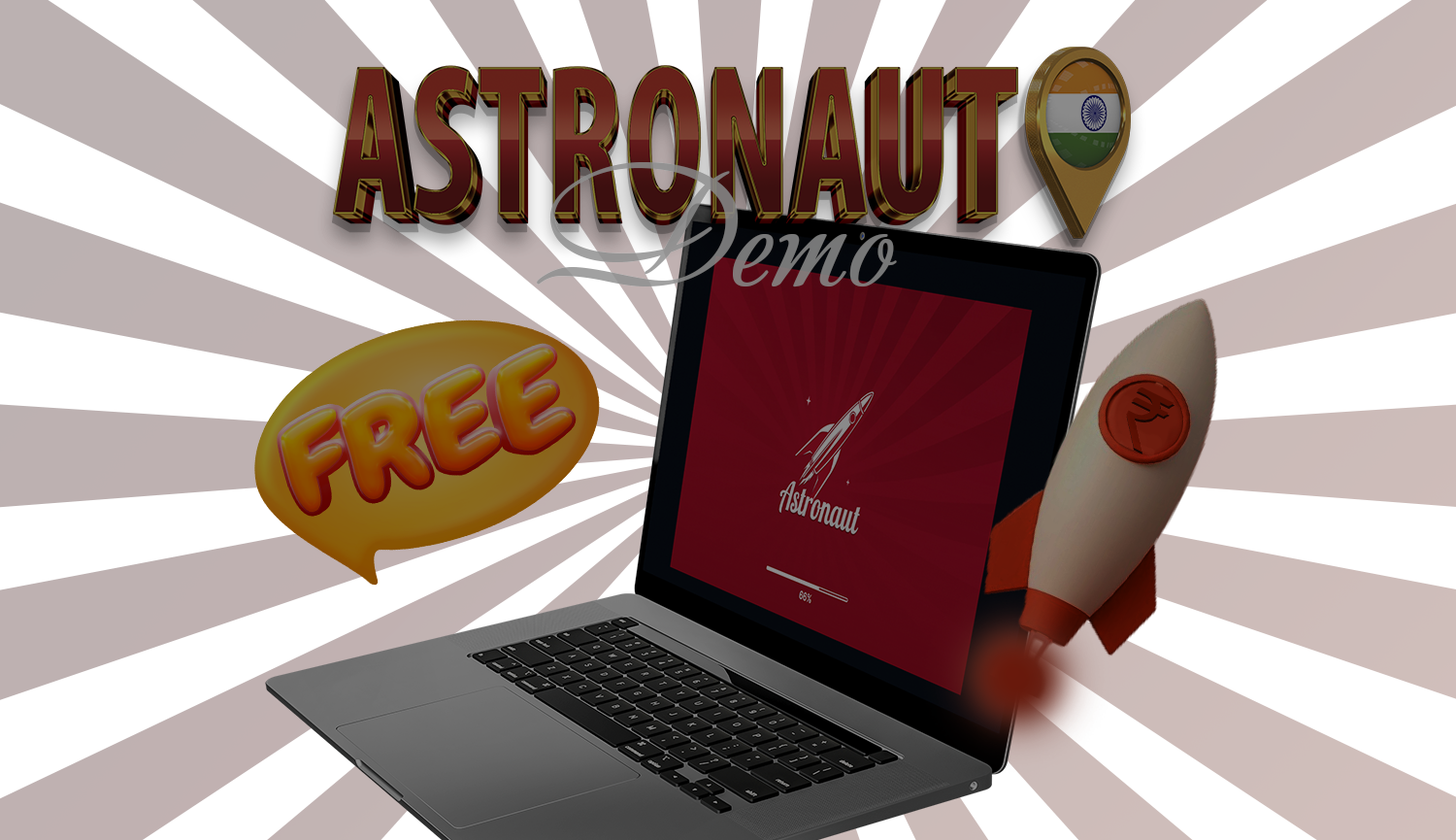 Players from India can test the Astronaut crash game for free in the demo version without risking real money