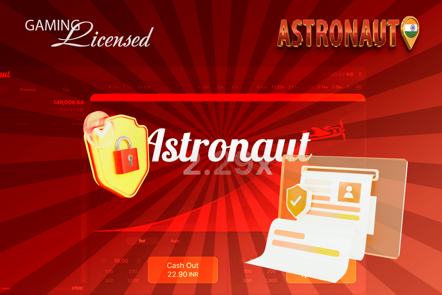 The Astronaut game has licenses in India
