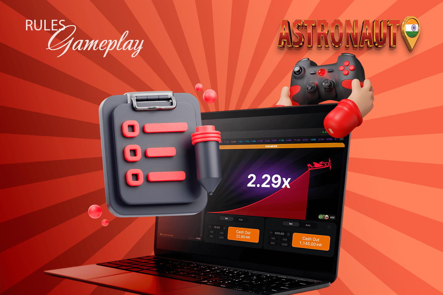 The online gambling game Astronaut is simple